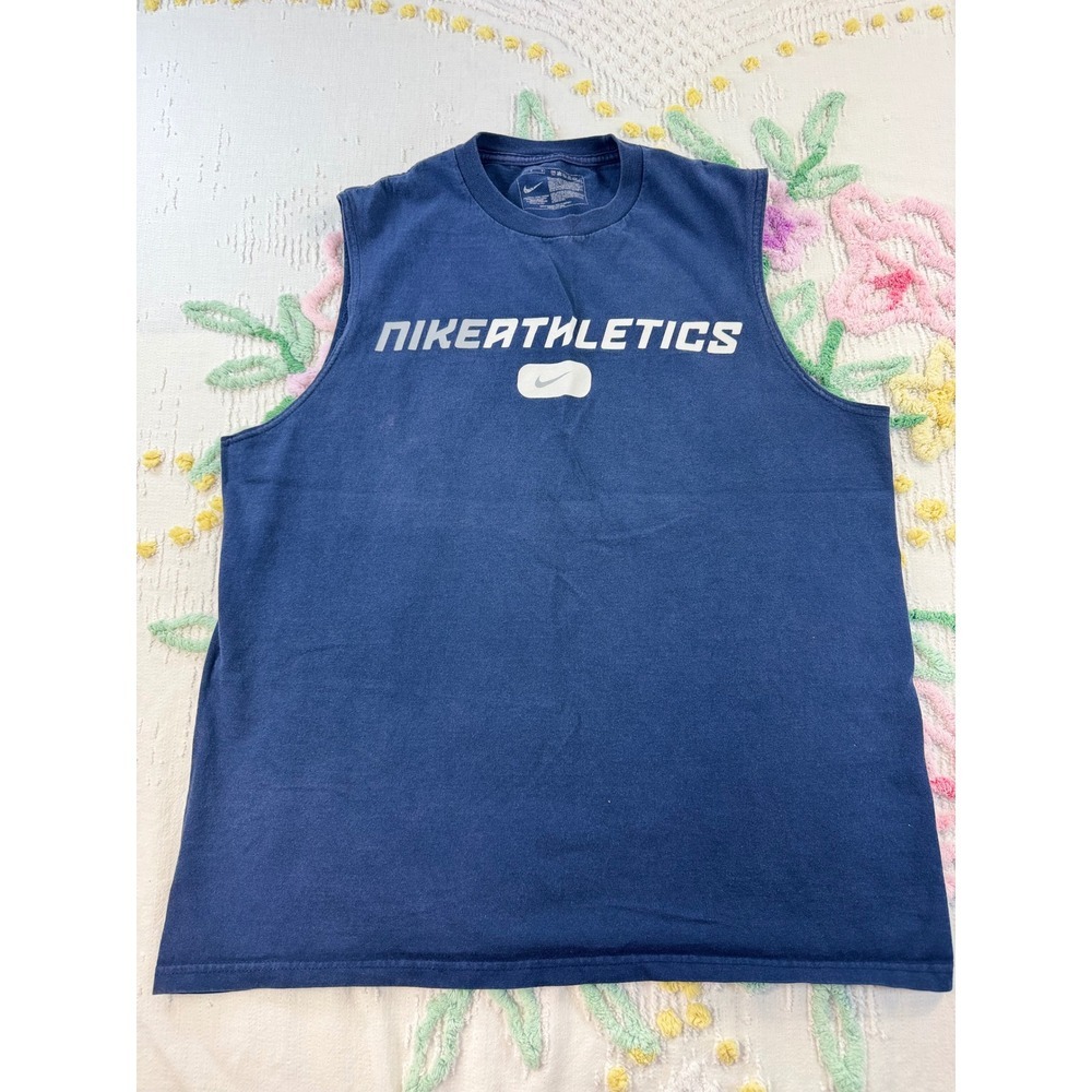 Nike Athletics Navy Blue Sleeveless Athletic Tank Top‎ Men's Size M